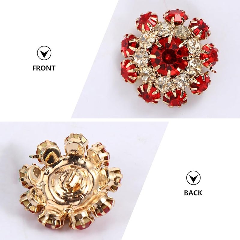 Safigle 10pcs Rhinestone Sewing Buttons Metal Fasteners for Overcoat DIY Luxury Craft - Image 5